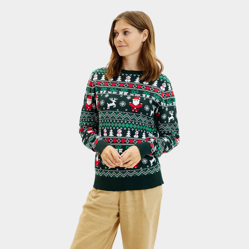 Jolly Green Organic Cotton Mens Ugly Christmas Sweater Women
