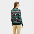 Jolly Organic Cotton Womens Ugly Christmas Sweater Green 
