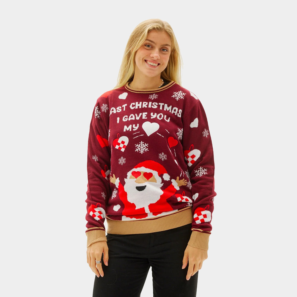 Womens Last Christmas I gave you my Heart Couple's Ugly Christmas Sweater