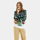 LED light-up Couples Ugly Christmas Sweater Santa is Coming to Town Women
