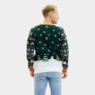 LED light-up Ugly Christmas Sweater Santa is Coming to Town Mens 

