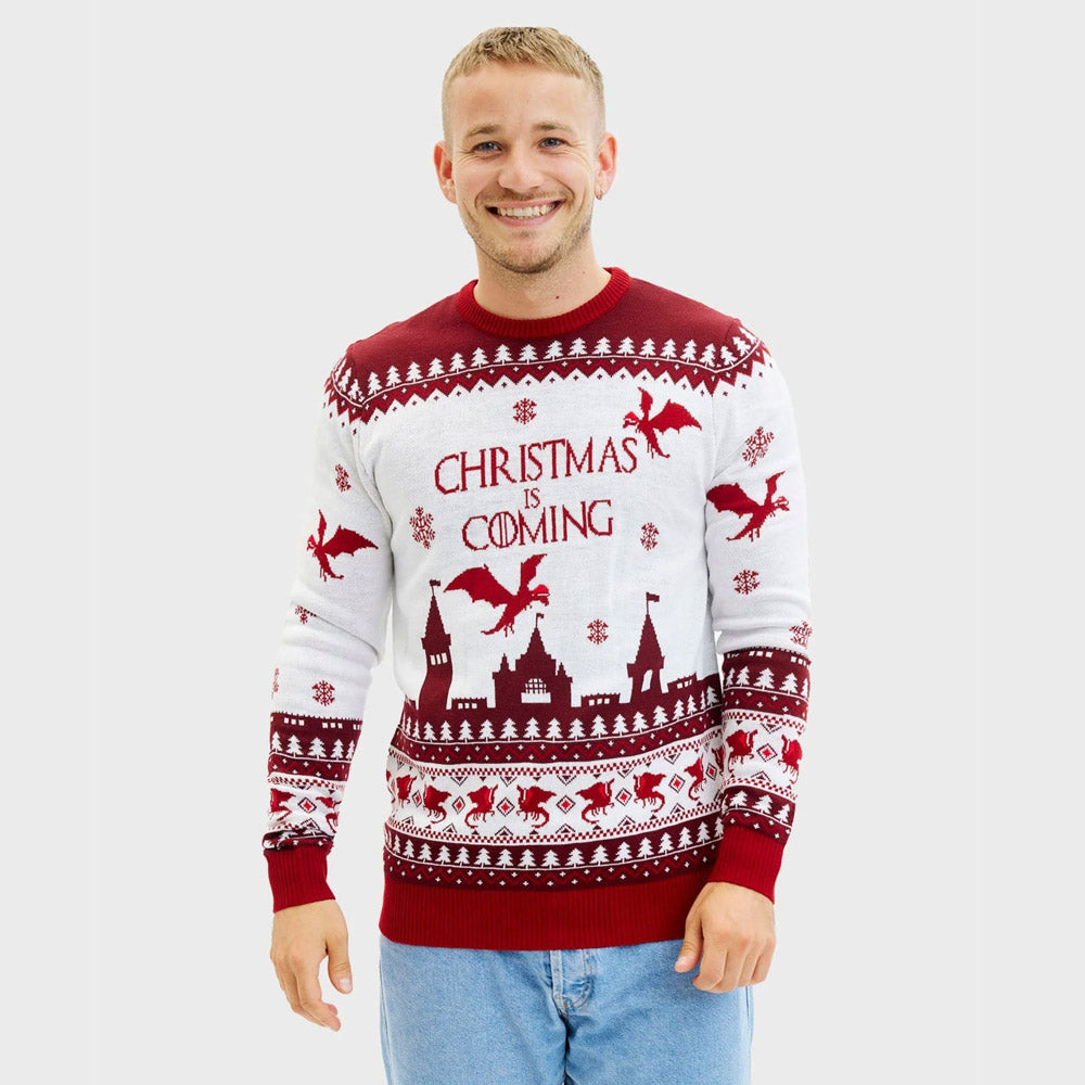 Christmas is Coming Mens Ugly Christmas Sweater
