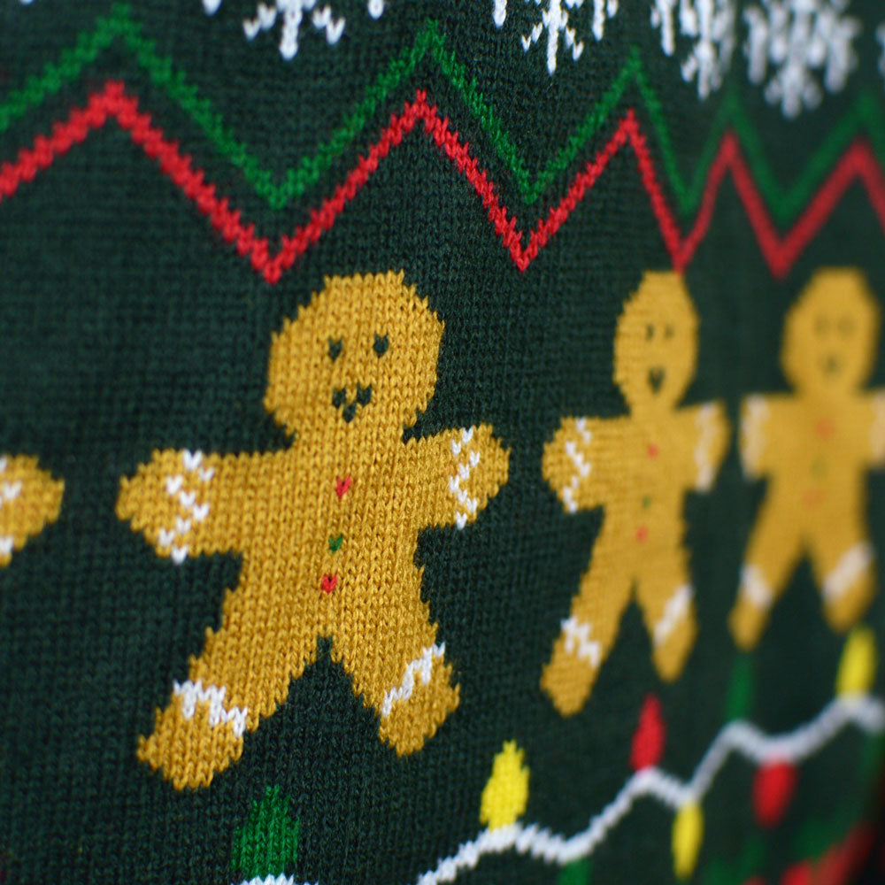 Mens Green Ugly Detail Christmas Sweater Happy Holidays