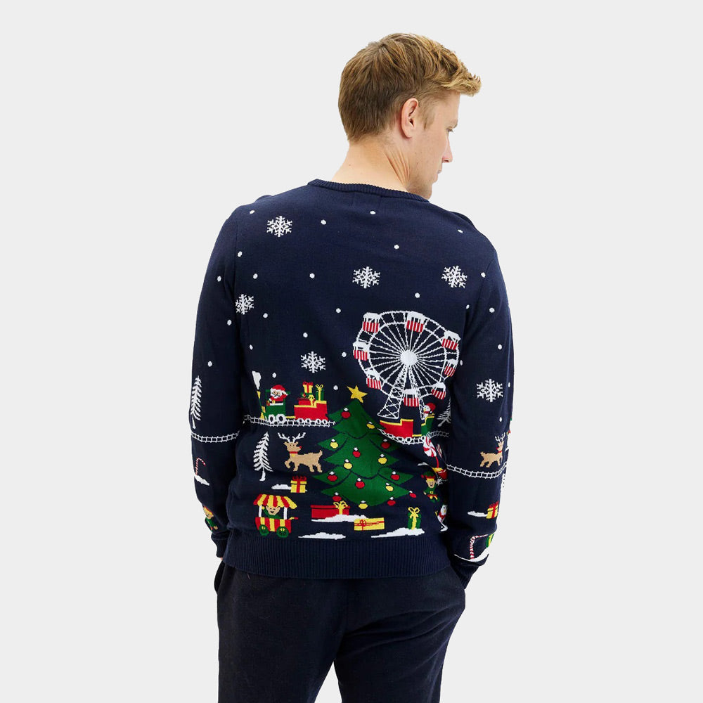 Mens LED light-up Ugly Christmas Sweater Christmas Carnival