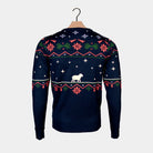 Mens Ugly Christmas Sweater Blue Nativity
