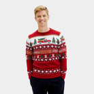 Mens Ugly Christmas Sweater Driving Home
