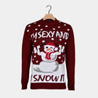 Men's Ugly Christmas Sweater with Sexy Snowman