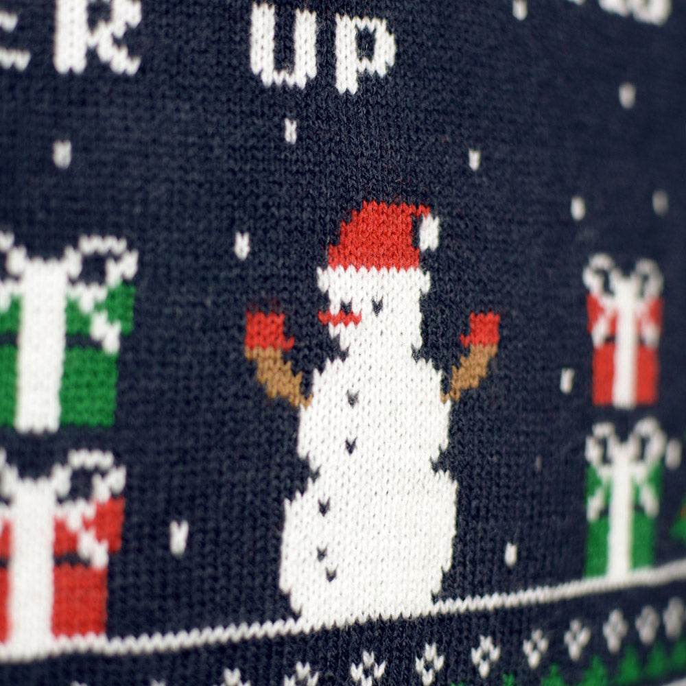 Mens Ugly Christmas Sweater Vintage Gaming snowman
