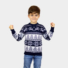 North Pole Blue Boys Ugly Christmas Sweater