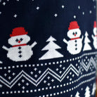 Organic Cotton Boys detail Girls Ugly Christmas Sweater with Trees, Snowmens and Santa