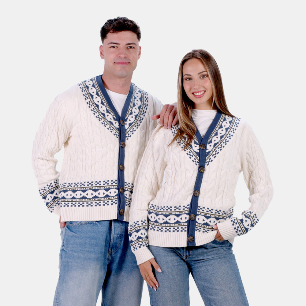 Organic Cotton Mens Cardigan Sweater Cottage Couple
