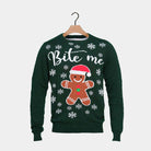 Organic Cotton Men's Ugly Christmas Sweater Bite Me