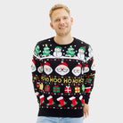 Organic Cotton Ugly Christmas Sweater Santa Mens Gifts Snowmens