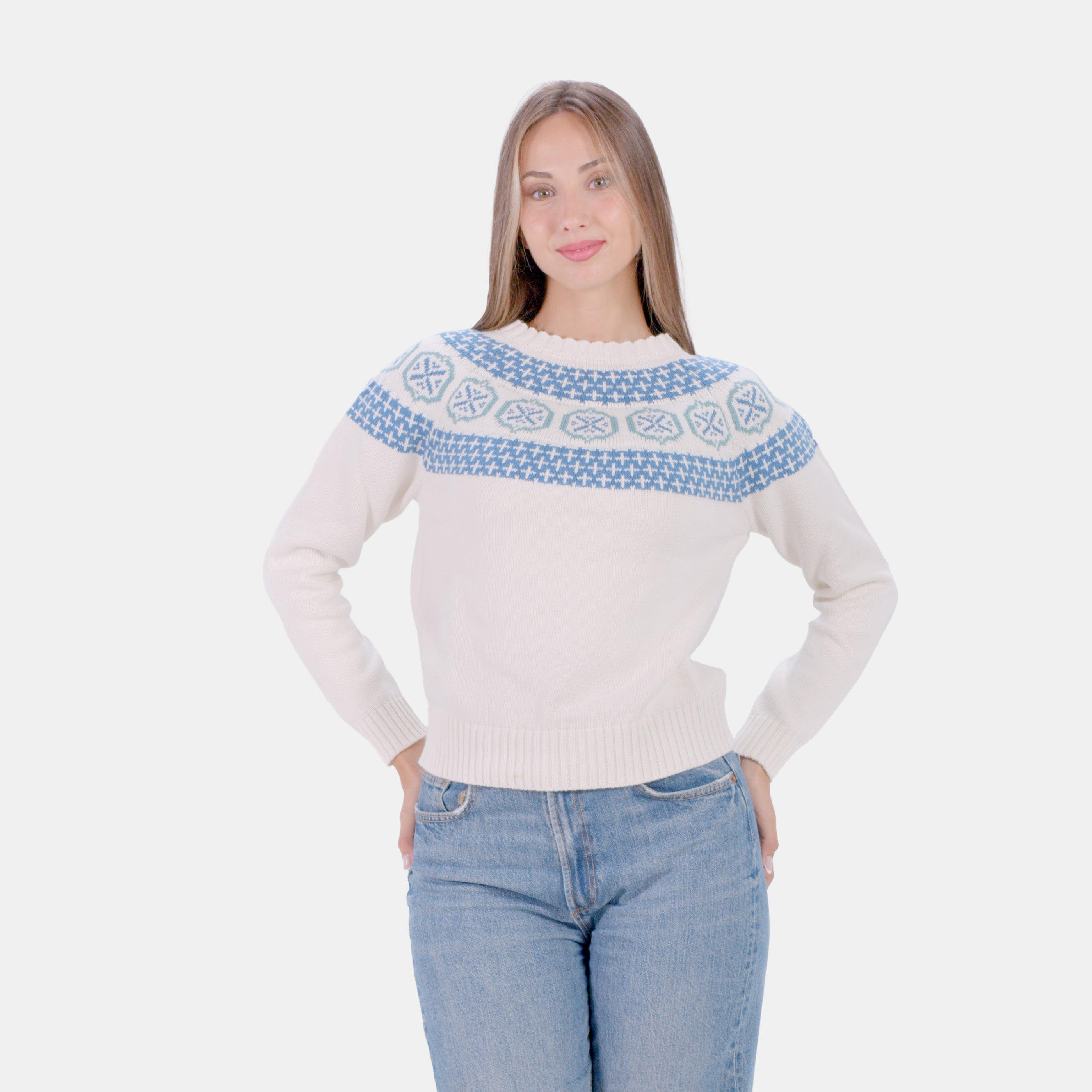 Organic Cotton Womens Sweater Glacier
