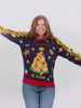 Mens Womens LED light-up Ugly Christmas Sweater 'Christmas Food'