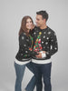 Christmas Tree LED light-up Womens and Mens Black Ugly Christmas Sweater