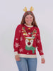 LED light-up Womens and Mens Ugly Christmas Sweater Sparkling Sequin Reindeer