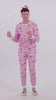 Pink Ugly Christmas Pyjama for Women and Men with Christmas Motifs