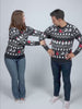 Ugly Womens and Mens Christmas Sweater with Trees, Snowmens and Santa
