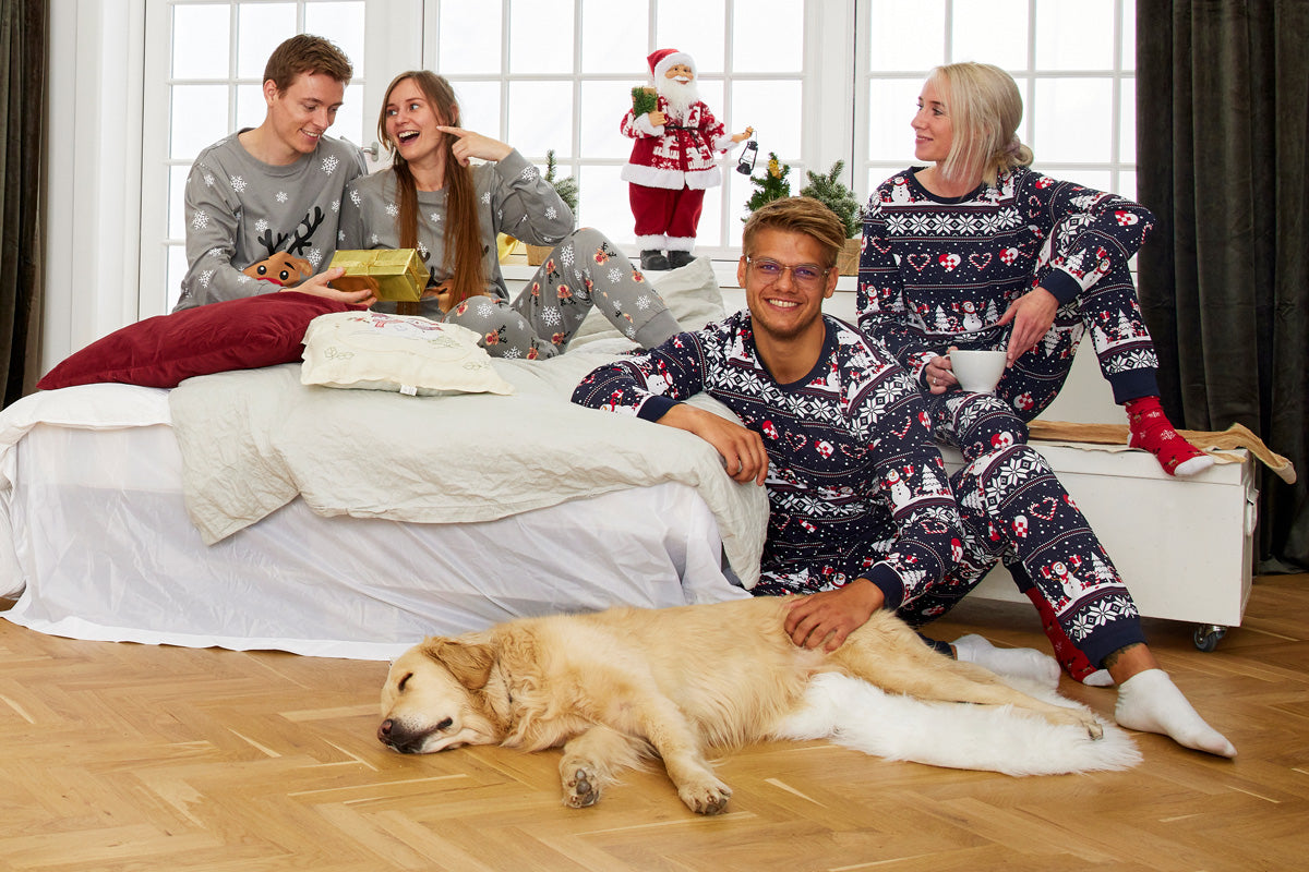 UB Christmas Rudolph Pigiama Pantalone Famiglia: Verde, X-Large, In Cotone Egiziano