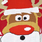 detail Red Couple's Ugly Christmas Sweater with Reindeer