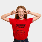 Red Family Ugly Christmas T-Shirt Christmas Things Womens