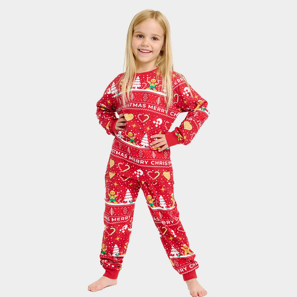 Red Ugly Christmas Pyjama for Family Gingercookies Children
