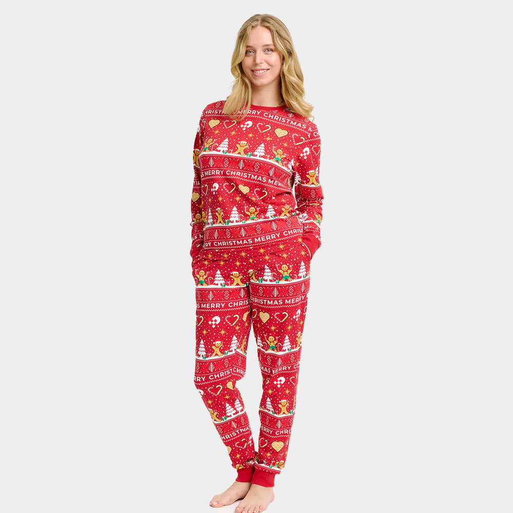 Red Ugly Christmas Pyjama for Family Gingercookies Women
