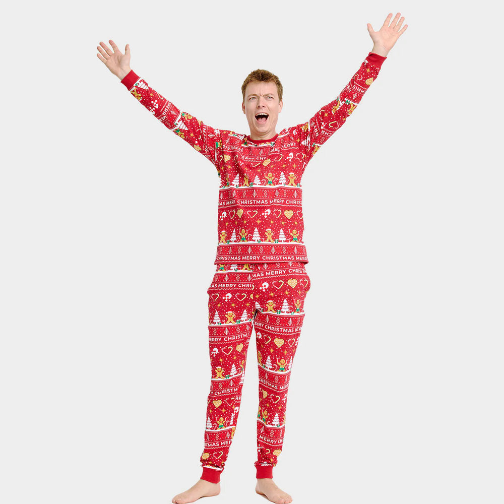 Red Ugly Christmas Pyjama Women and Men Gingercookies
