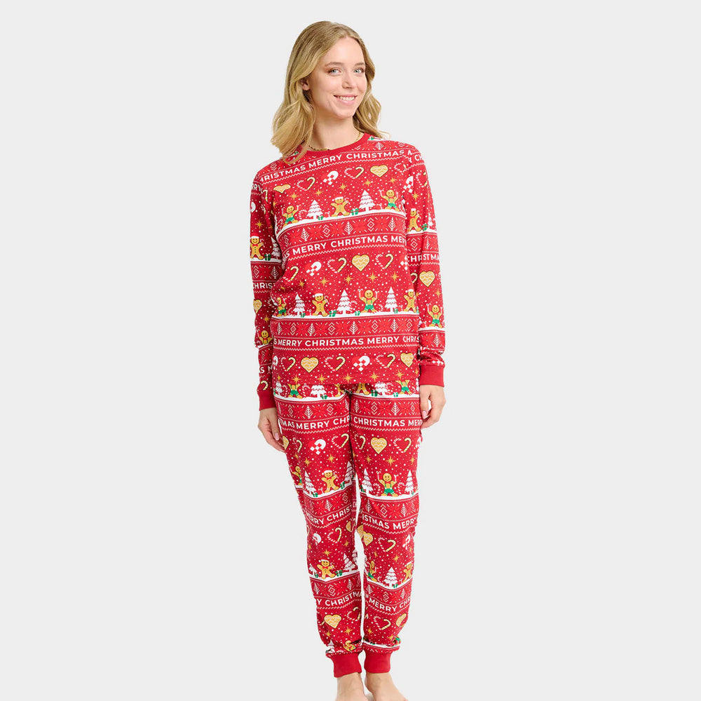Red Ugly Christmas Pyjama Women Men Gingercookies
