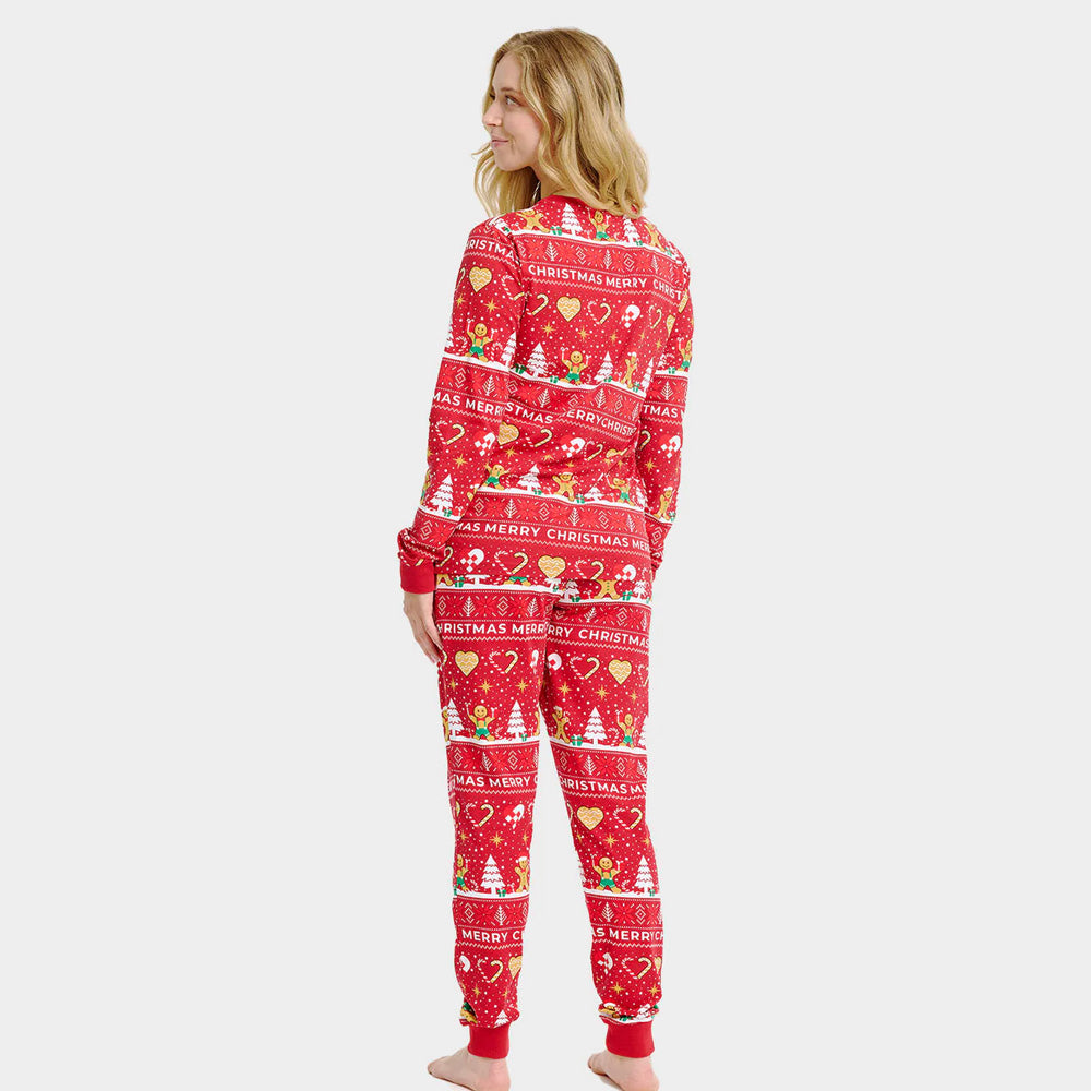 Red Ugly Christmas Pyjama for Women and Men Gingercookies
