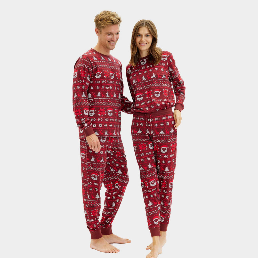 Red Ugly Christmas Pyjama for Women and Men Ho Ho Ho

