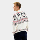 Turtleneck Beige Organic Cotton Men's Ugly Christmas Sweater Classy 