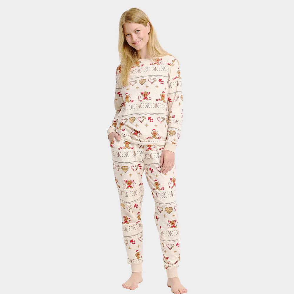 Ugly Beige Christmas Pyjama for Family Gingercookies Women
