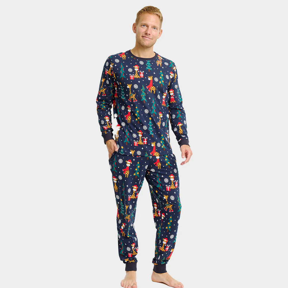 Ugly Christmas Pyjama for Family Giraffes Men