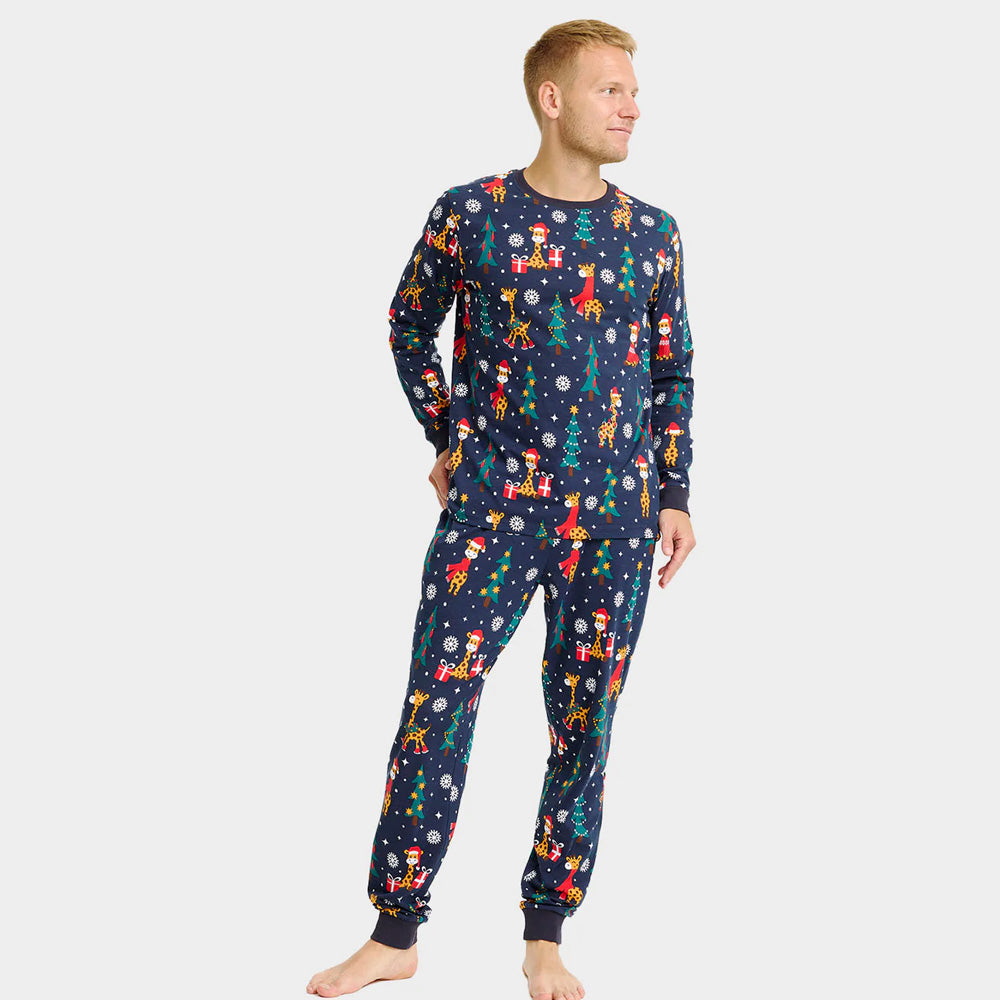 Ugly Christmas Pyjama Women and Men with Giraffes
