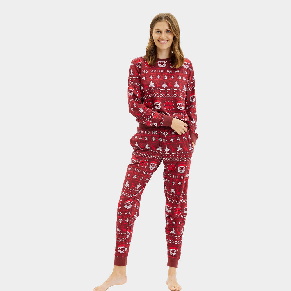 Ugly Christmas Pyjama Red  Women and Men Ho Ho Ho
