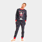 Ugly Christmas Pyjama with Skiing Santa mens