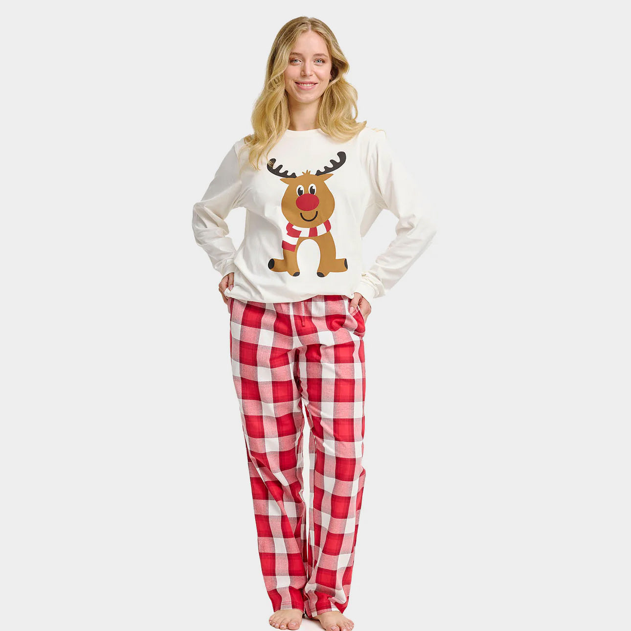 Ugly Christmas Pyjama Cute Reindeer Women and Men 

