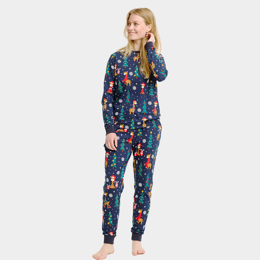 Ugly Christmas Pyjama for Women Men with Giraffes
