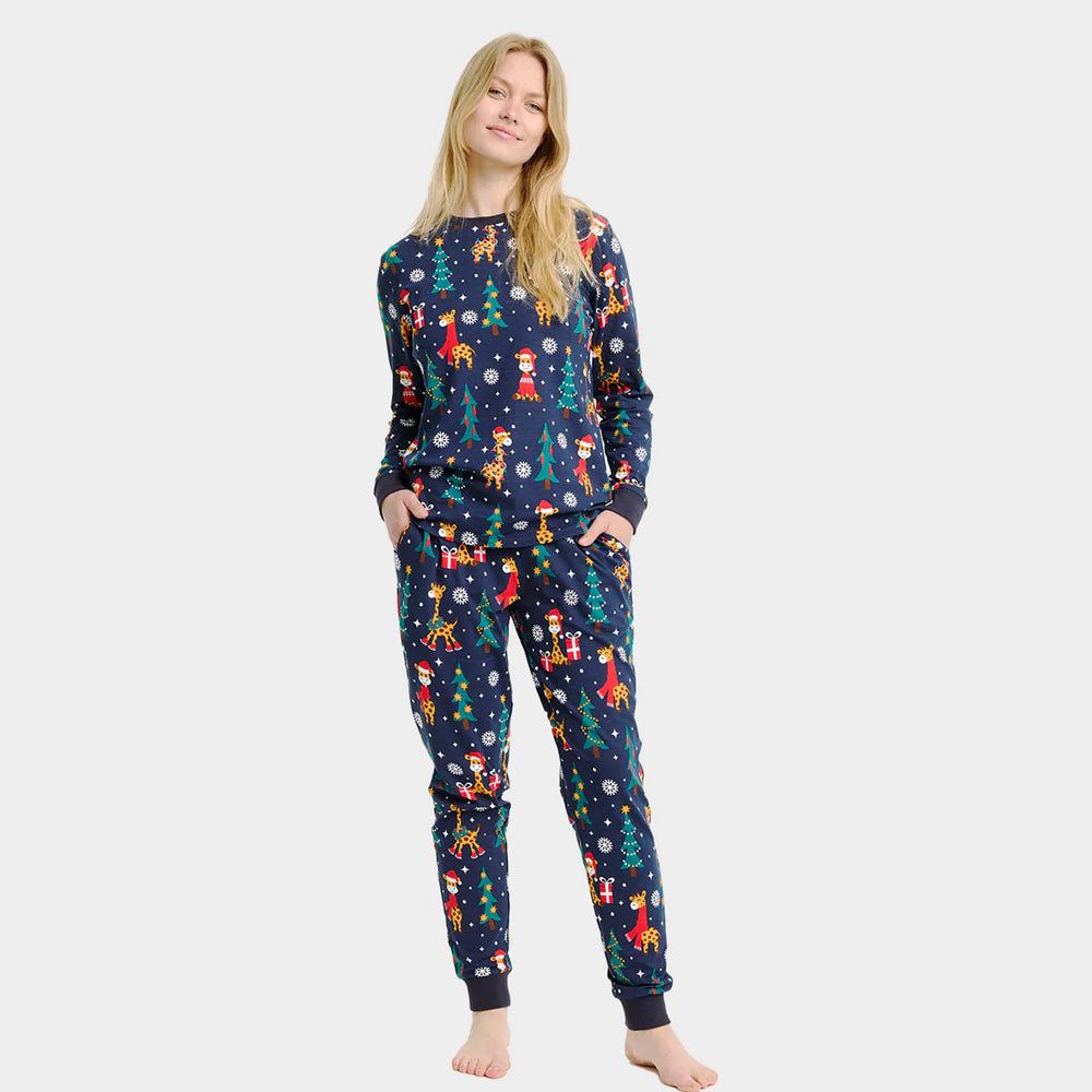 Ugly Christmas Pyjama for Women with Giraffes
