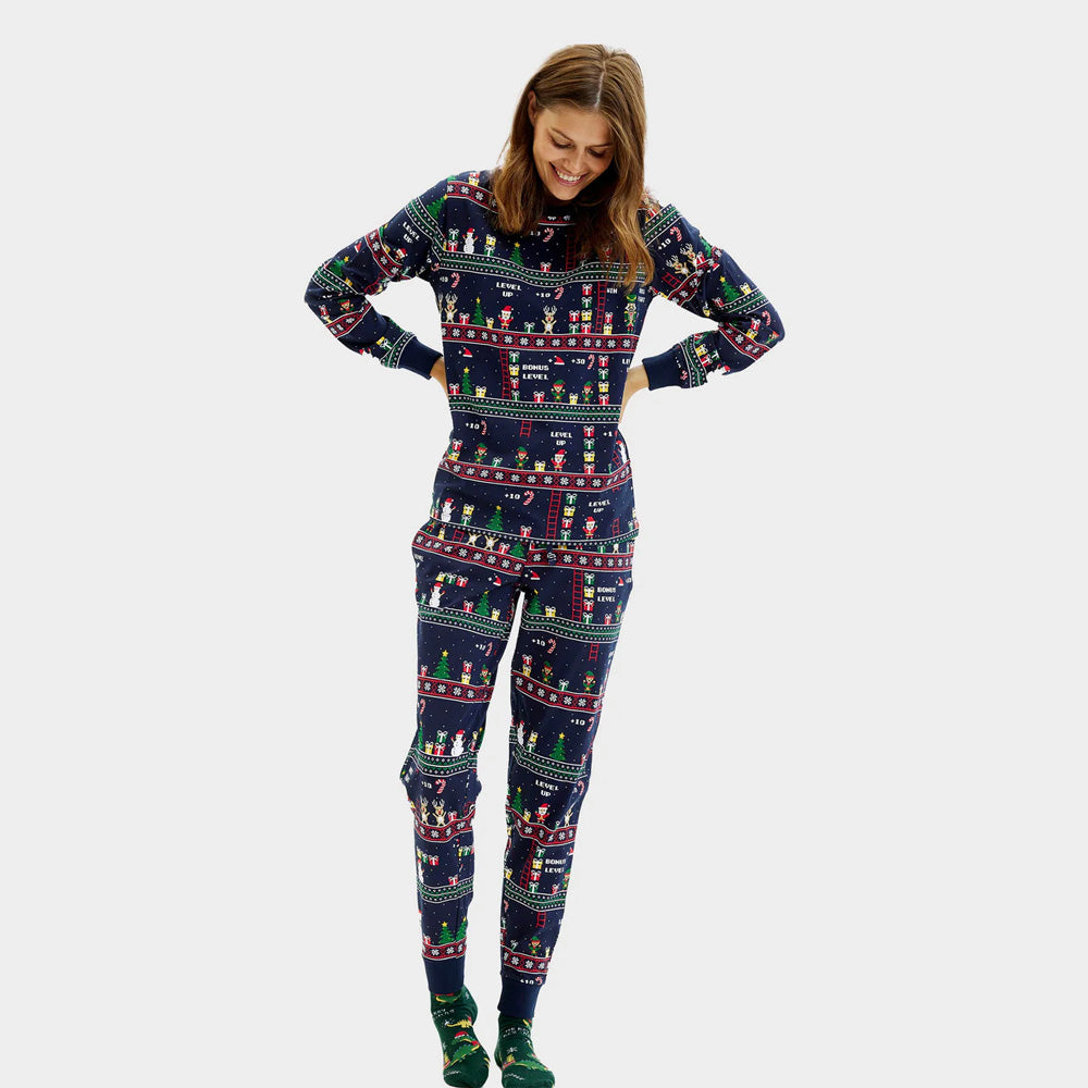 Ugly Christmas Pyjama Women and Men Vintage Gaming
