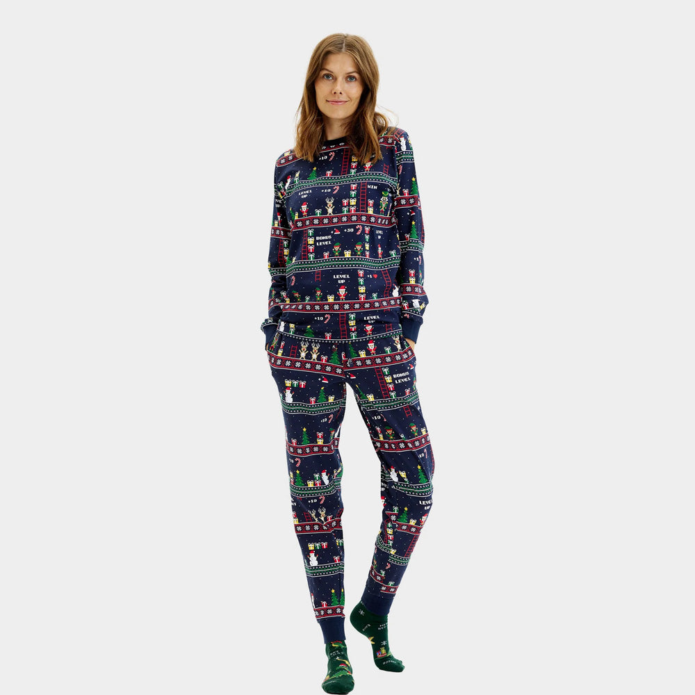 Ugly Christmas Pyjama for Women Vintage Gaming
