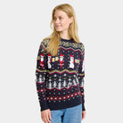 Ugly Christmas Sweater Cheers Santa Womens 
