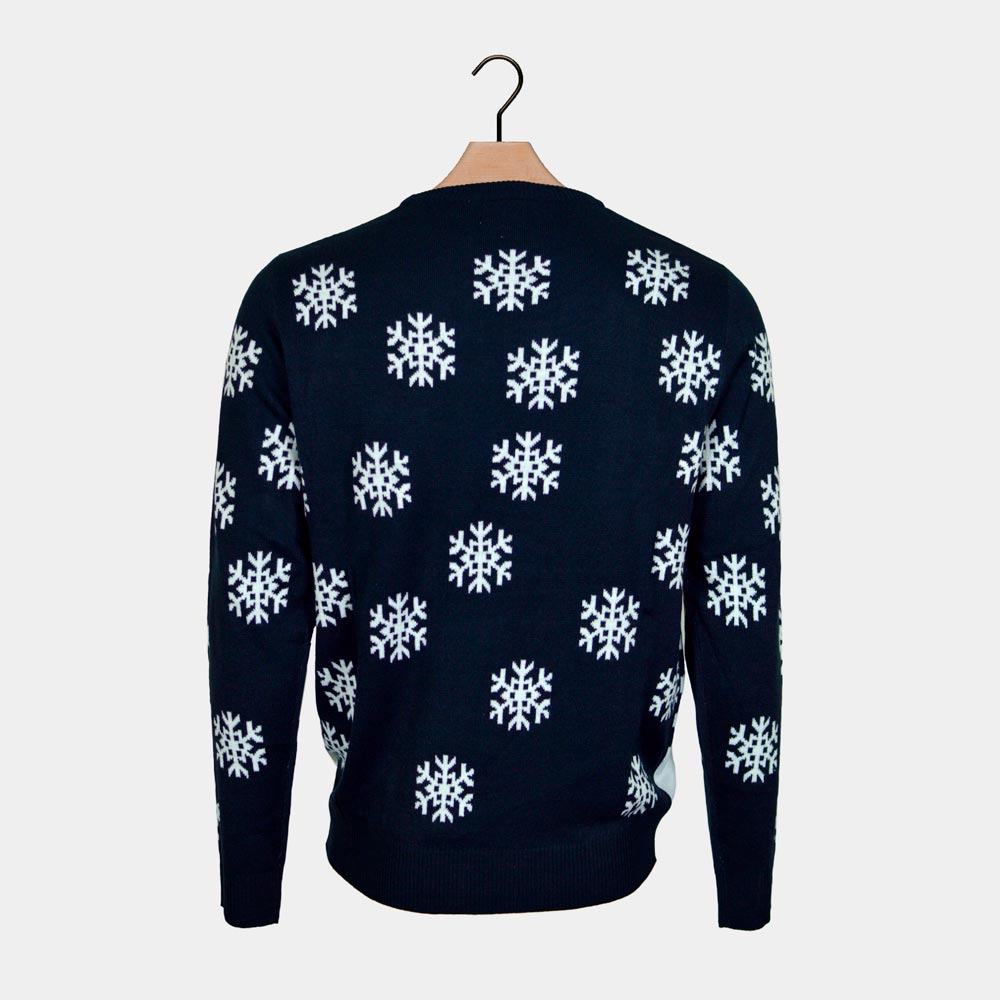 Santa and Reindeer Driving Men's Ugly Christmas Sweater