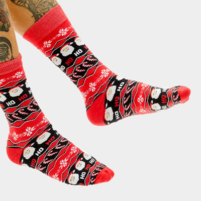 Ugly Christmas Sweater Red Socks