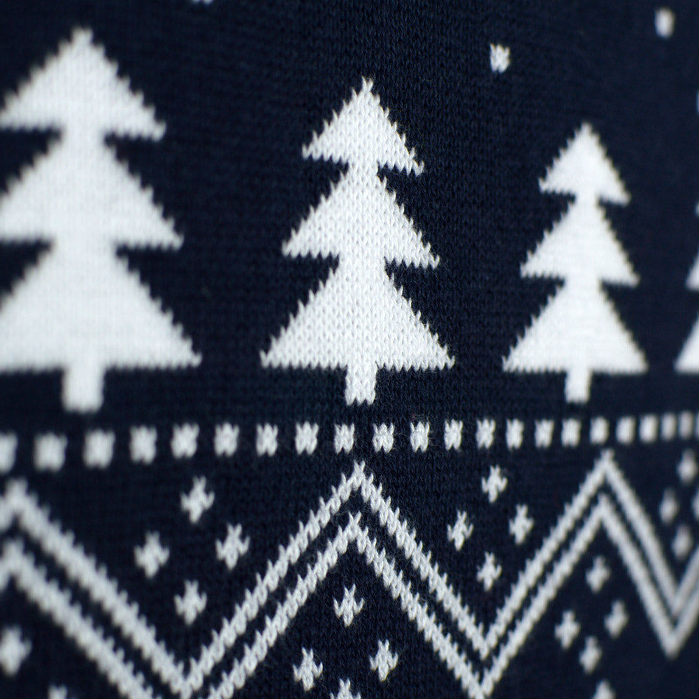 Ugly Christmas Sweater with Trees, Snowmens and Santa detail Boys