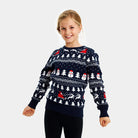 Ugly Christmas Sweater with Trees, Snowmens and Santa childrens