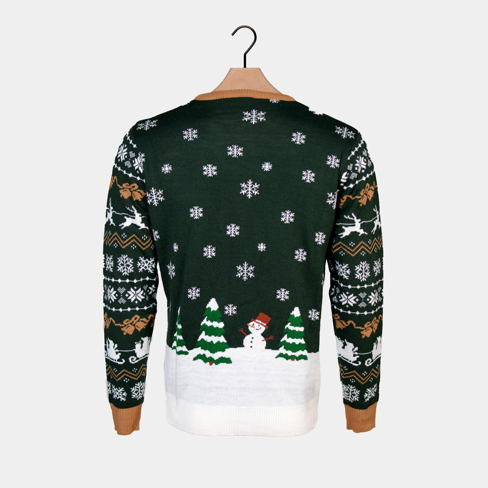 Ugly LED light-up Couples Christmas Sweater Santa is Coming to Town

