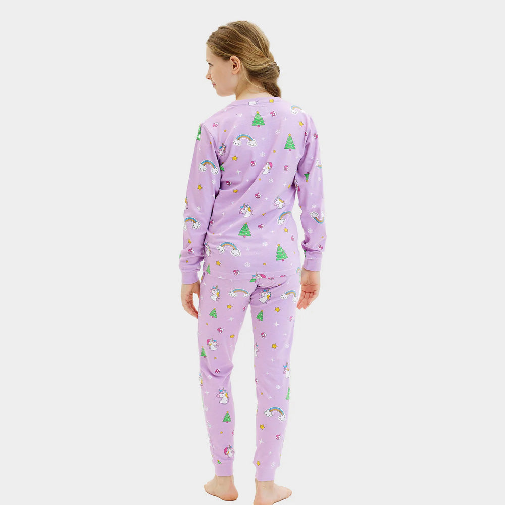 Christmas Pyjama Children with Unicorns
